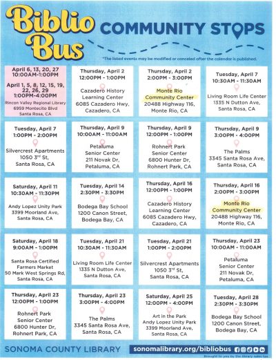 Sonoma County Library BiblioBus